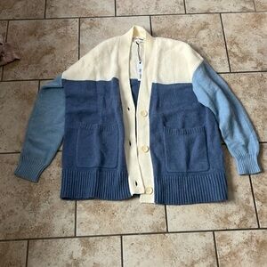 Day and Moon Brand Colorblock Cardigan. NWT